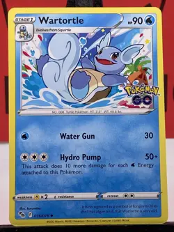 Wartortle 016/078 Pokemon GO Uncommon Regular Pokemon TCG 2022 NM - Image 3