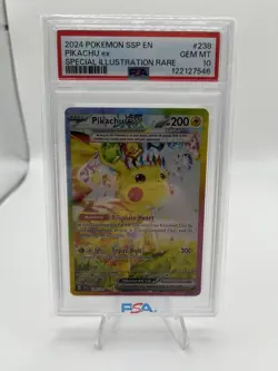 2024 Pokemon SSP English Pikachu Ex Special Illustration Rare 238/191 Psa 10 - Image 1