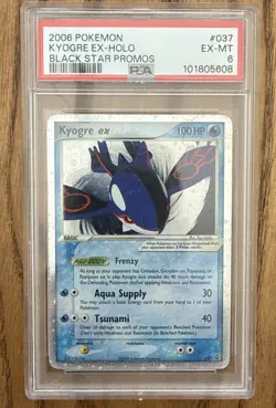 2006 Pokemon Kyogre Ex-holo # 037 Black Star Promos PSA 6 - Image 1