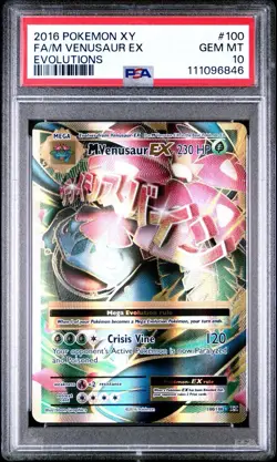 2016 Pokemon XY Evolutions M Venusaur EX 100 PSA 10 - Image 1