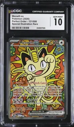 Pokemon - PO Perfect Order - Meowth #121 SIR CGC 10 Gem Mint - Image 1