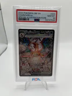 2023 Pokemon Obsidian Flames Charizard Ex Illustration Rare 223/197 Psa 10 - Image 1