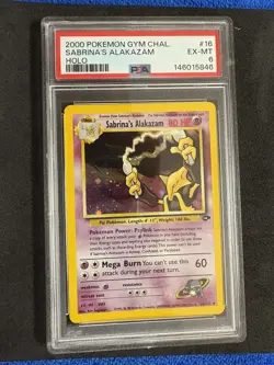 Pokemon Sabrina's Alakazam 16/132 Gym Challenge Holo Rare PSA 6 English 2000 - Image 1
