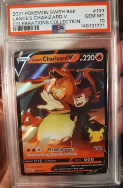 PSA 10 - 2021 POKEMON SWSH 133 LANCE'S CHARIZARD V - Image 1