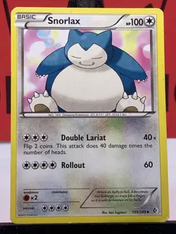 Snorlax 109/149 Boundaries Crossed Regular Uncommon Pokemon TCG 2012 MP - Image 3