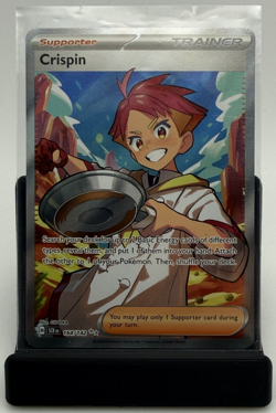 Pokemon TCG Crispin #164/142 Ultra Rare Full Art Holo 2024 Stellar Crown NM - Image 1