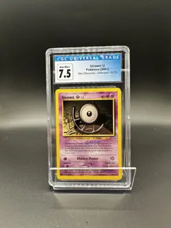 Pokemon CGC 7.5 Unown U 51/75 Neo Discovery Unlimited Basic 40 HP English 2001 - Image 1