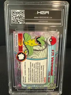 2000 Topps Chrome Pokemon - #71 Victreebel - Sparkle Chrome - graded 9.0 - Image 2