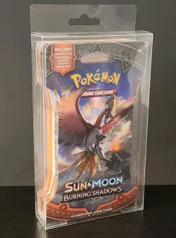 SM Burning Shadows Sleeved Booster Pack Art Set 4 In Sleeves Hanger Case Pokemon - Image 1
