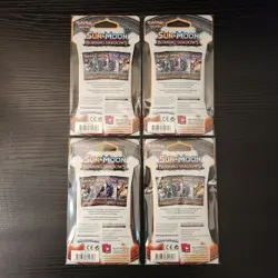 SM Burning Shadows Sleeved Booster Pack Art Set 4 In Sleeves Hanger Case Pokemon - Image 3