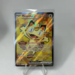 Pokemon TCG Meowth EX 107/088 Ultra Rare Full Art Holo - Image 1