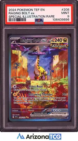 Pokemon 2024 Raging Bolt ex 208/162 Full Art SIR Temporal Forces PSA 9 - Image 1