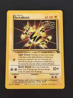 Pokemon The First Movie - Electabuzz WOTC Black Star Promo #2 1999 - Image 1