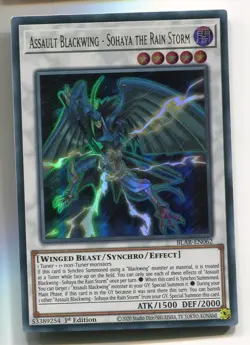 Yu-Gi-Oh! Assault Blackwing Sohaya the Rain Storm Ultra Rare englisch BLAR-EN062 - Image 1