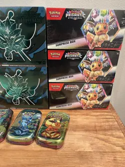 SEALED POKEMON LOT - 6x Surprise Boxes, 2x Twilight Masq ETBs, 4x Pris Mini Tins - Image 3