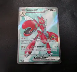 Scizor ex 195/162 Full Art Ultra Rare Temporal Forces Pokemon Card LP - Image 1