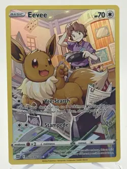 Eevee TG11/TG30 Trainer Gallery Brilliant Stars Pokemon Card NM - Image 1