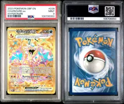 2023 Pokemon OBF En-Obsidian Flames Charizard EX Hyper Rare Card PSA 9 228/197 - Image 2