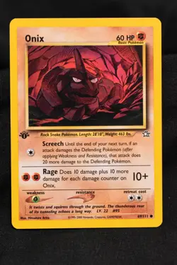 Onix 1st Edition 69/111 LP Neo Genesis Regular Common Pokemon TCG Card - Image 1