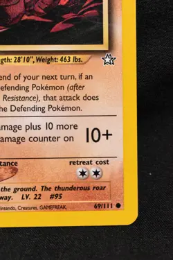 Onix 1st Edition 69/111 LP Neo Genesis Regular Common Pokemon TCG Card - Image 4