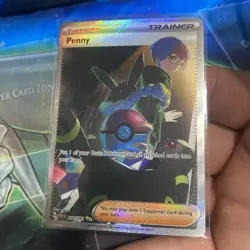 Pokemon TCG Penny Paldean Fates Trainer Holo Card 239/091 Illustration Rare NM - Image 3