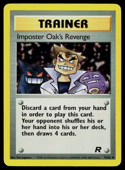 Pokemon Card Team Rocket Imposter Oak's Revenge 76/82 Gengar Cameo - Image 1