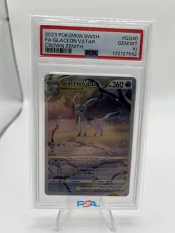 2023 Pokemon Full Art Glaceon Vstar Crown Zenith Gg40/gg70 Psa 10 - Image 1