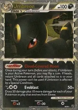 1x Umbreon Prime - 86/90 - Super Rare Holo Heavily Played Pokemon HGSS - Undaunt - Image 1
