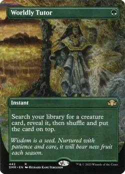 Worldly Tutor Borderless Foil Dominaria Remastered - Image 1