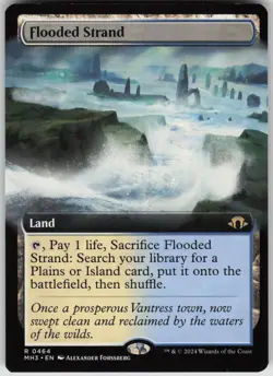 MTG Flooded Strand (Extended Art) Normal NM Modern Horizons 3 Magic 464 - Image 1