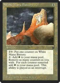 White Mana Battery 1x MtG ENGLISH Legends LEG PLAYED - Image 1