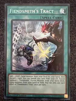 Yugioh Fiendsmith's Tract MP25-EN093 Prismatic Secret Rare 1st Edition NM - Image 1