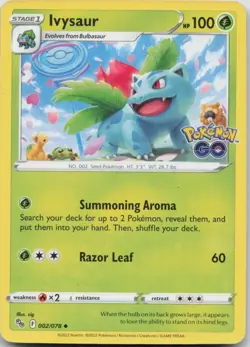 Ivysaur 002/078 Uncommon Pokemon GO LP Normal - Image 1
