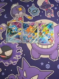 Pokemon First Partner Turtwig Chimchar Piplup 40 41 42 Full Art Black StarPromo - Image 1