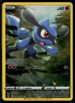 Riolu GG26/GG70 Crown Zenith Galarian Gallery Trainer Gallery Rare Holo Pokemon - Image 1