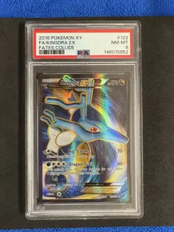 Pokemon Kingdra EX Full Art Holo Ultra Rare PSA 8 2016 Fates Collide - Image 1