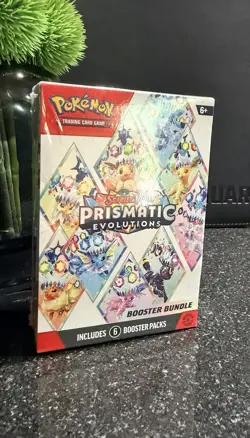 Pokemon TCG Scarlet & Violet Prismatic Evolutions Booster Bundle Box 6 Packs - Image 1