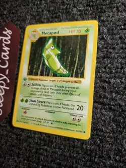 1999 POKEMON SET 1ST EDITION #54/102 METAPOD Shadowless NM - Image 2