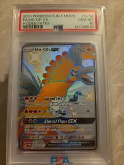 PSA 10 Pokemon Hidden Fates Ho-oh GX SV50 - Image 1