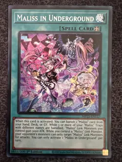 Yugioh Maliss in Underground MP25-EN127 Prismatic Secret Rare 1st Edition NM - Image 1
