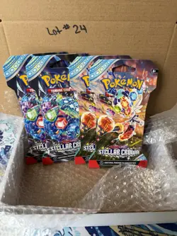 Pokemon TCG Scarlet & Violet Stellar Crown Set of 4 Packs Sealed English Lot #24 - Image 1