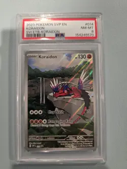 Koraidon 014 PSA 8 Pokemon SV Black Star Promo NM+ 2023 - Image 1