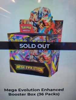 Pokemon TCG: Mega Evolution Enhanced Booster Display Box - 36 Packs & Box Topper - Image 1