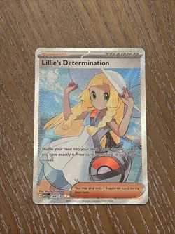 Lillie’s Determination Full Art Trainer Card 169/132 NM Pokemon TCG - Image 1