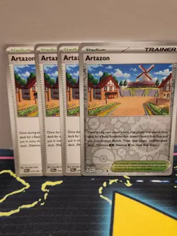 Pokemon TCG Paldean Fates Artazon 076/091 Playset X4 NM- 1 Reverse & 3 Normal - Image 1