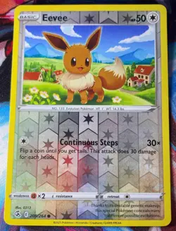 2021 Pokemon Sword & Shield Fusion Strike Eevee #205/264 Reverse Holo - Image 1