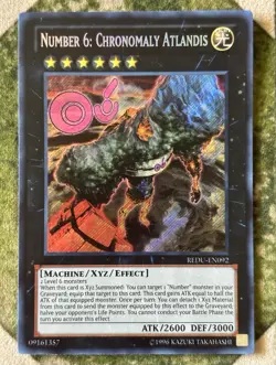 YuGiOh NUMBER 6: CHRONOMALY ATLANDIS Secret Rare REDU-EN092 - Image 2