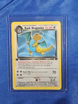 Pokemon Rare 1st Edition Dark Dragonite 22/82 Team Rocket LP - Image 1