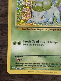 🌿 Bulbasaur 001/034 CLV 🌿 Pokemon TCG Classic Collection NM Holo - Image 4