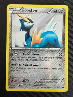 Pokemon TCG Cobalion BW Emerging Powers 77/98 Reverse Holo Rare VLP - Image 1
